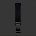 Smart Watch With Black Strap Digital Health Activity Tracking 3d model