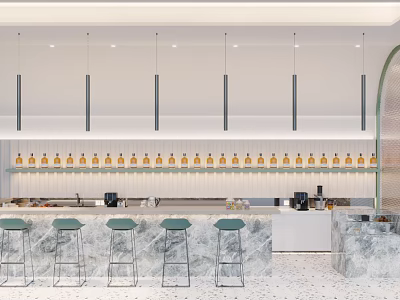 Modern Restaurant Tea Restaurant 3d model