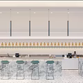 Modern Restaurant Tea Restaurant 3d model