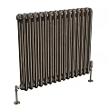 Black Traditional Vertical Column Radiator With Steel Construction For Home Heating Systems