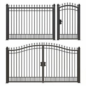 Modern gate wrought iron gate 3d model