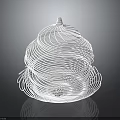 Elegant Modern White Spiral Line Furniture Lamp Shade With Unique Structure Design