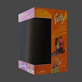 Colorful Furby Toy Box with Purple Orange Design and Play Fun Text Elements