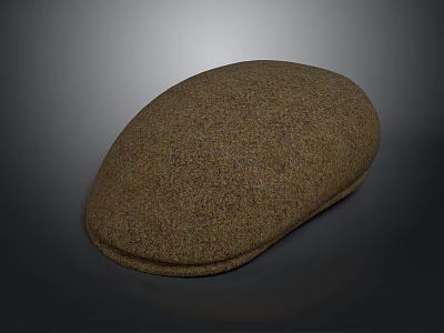 Soft Brown Textured Oval Cushion Essential Household Item For Daily Use 3d model