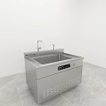 Stainless Steel Commercial Kitchen Sink Appliance With Electric Control And Faucet