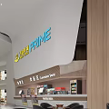 Wanda Cinema Prime Modern Lobby With Ticket Office Concession Stand And Sofas 3d model