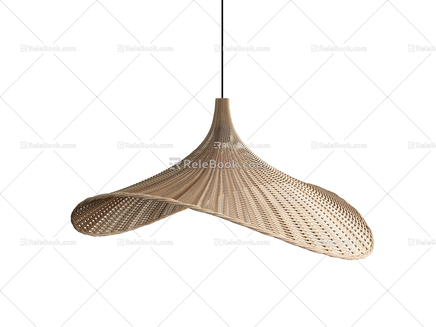 Bamboo chandelier art chandelier 3d model