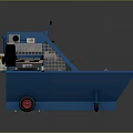 Blue Industrial Machinery With Conveyor Belt Metal Frame Motor And Wheels For Handling