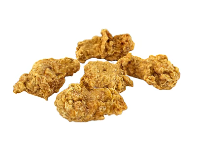 Crispy Fried Chicken Pieces With Golden Brown Coating And Tasty Juicy Meat 3d model