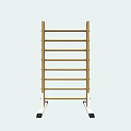 Multifunctional Sports Training Equipment With Multiple Yellow Horizontal Bars White Frame And Black Foot Pads