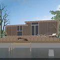 Modern Waterfront Vacation Home With Wooden Facade Large Windows And Terrace