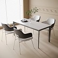 Modern Dining Table and Chair Combination Dining Chair Dining Table Single Chair 3d model