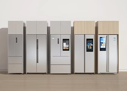 Modern refrigerator 3d model