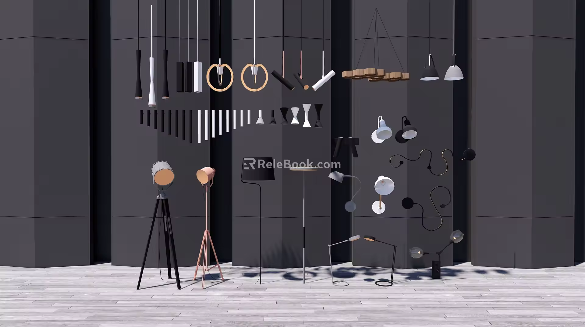 Modern lamp combination chandelier 3d model