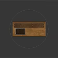 Rustic Solid Wooden Kitchen Storage Cabinet With Open Shelves Countertop And Drawers