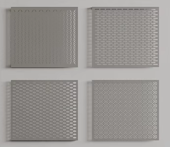 Perforated plate aluminum gusset plate perforated plate metal plate background plate perforated plate 3d model