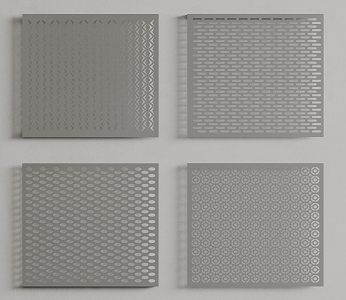 Perforated plate aluminum gusset plate perforated plate metal plate background plate perforated plate 3d model