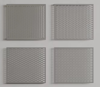 Perforated plate aluminum gusset plate perforated plate metal plate background plate perforated plate 3d model