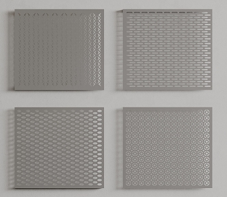 Perforated plate aluminum gusset plate perforated plate metal plate background plate perforated plate 3d model