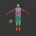 Brooklyn Nets Basketball Player In Black Number 7 Jersey With Red Shoes And Basketball