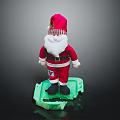 Santa Claus Plush Toy With Red Outfit White Beard Red Hat And Green Base