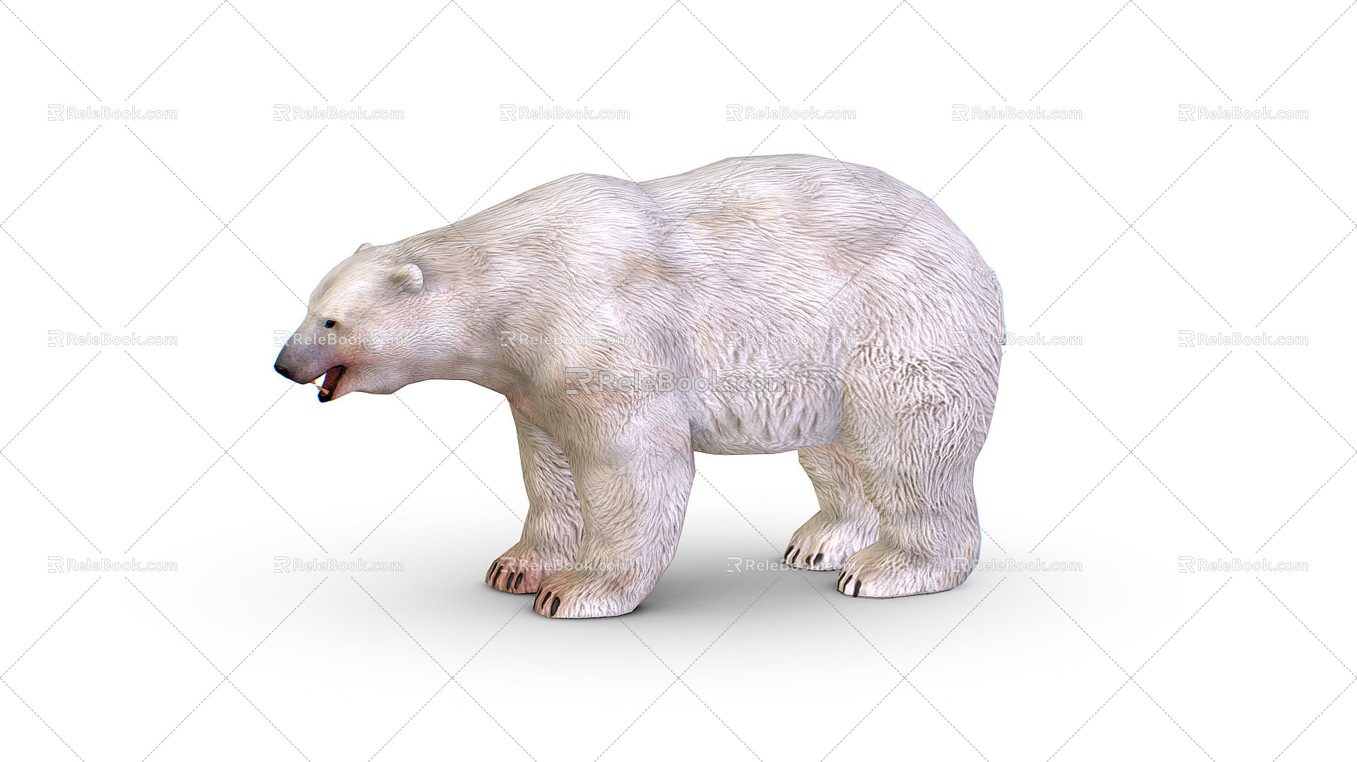 Modern polar bear cartoon polar bear 3d model