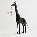 Giraffe Shaped Floor Lamp With Unique Modern Design For Interior Decor 3d model
