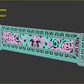 Elegant White Decorative Fence Panel With Intricate Carved Ornate Scroll Patterns 3d model