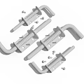 Durable Metal Spring Hinges With Screws And Hardware Components For Furniture