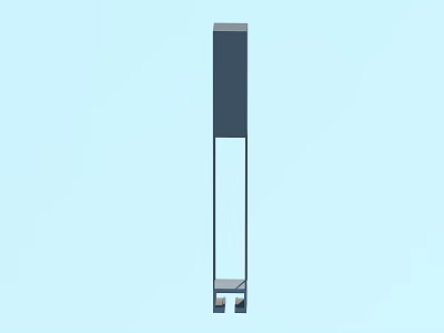 Slim Modern Cylindrical Outdoor Light with Metal Frame for Garden Patio Weatherproof 3d model