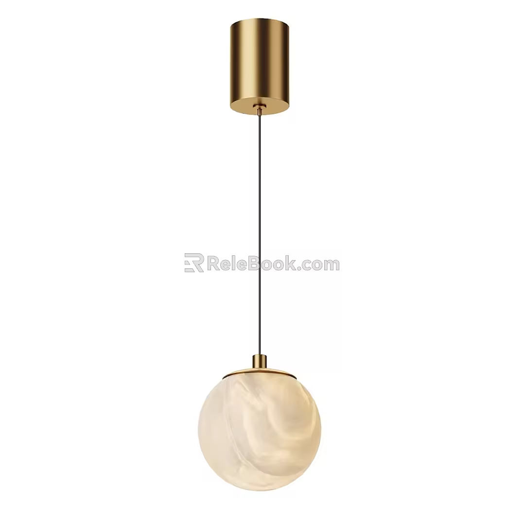 Modern Simple Light Luxury Spherical Chandelier 3d model