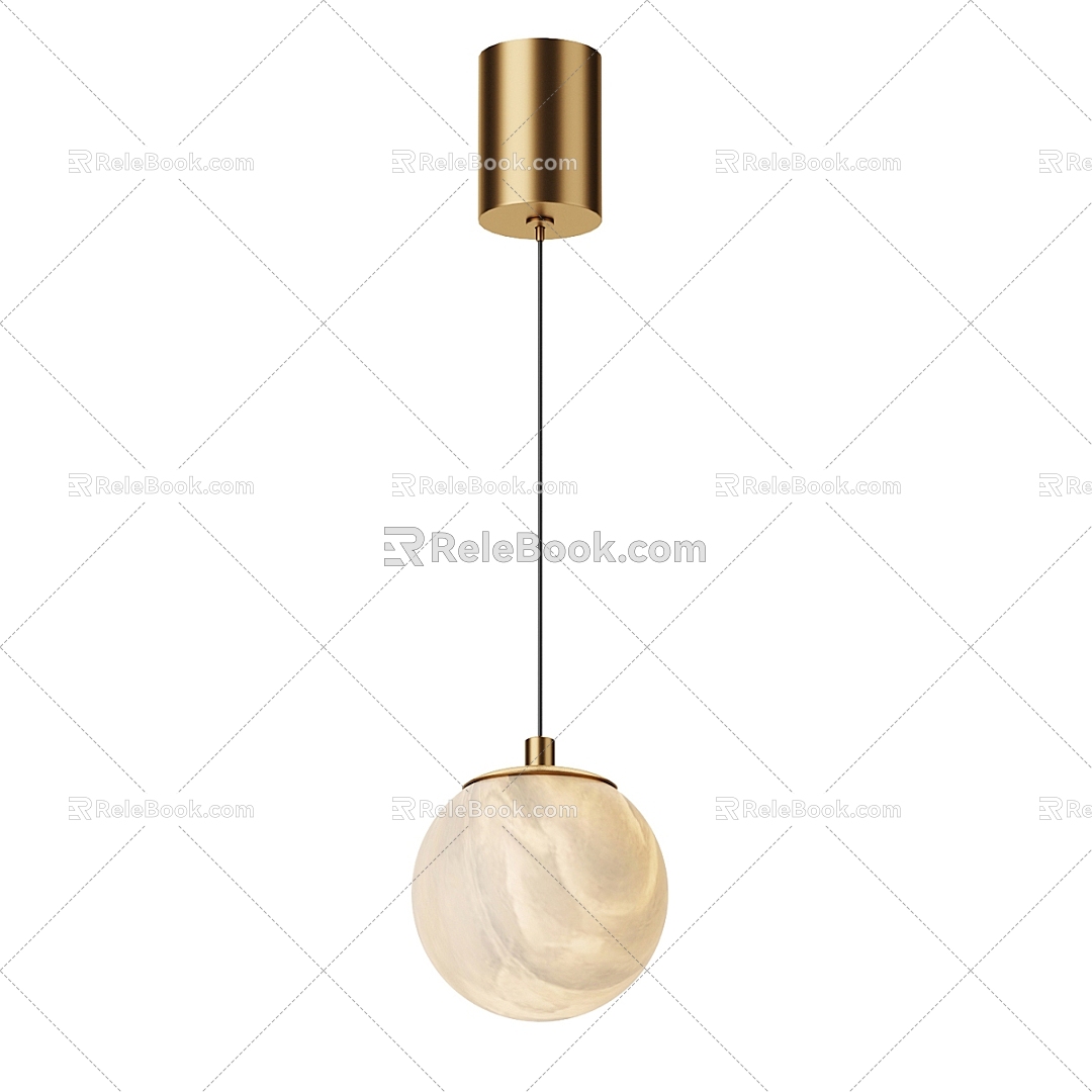 Modern Simple Light Luxury Spherical Chandelier 3d model