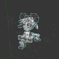 Detailed Modern Electronic Appliance 3D Model With Mechanical Robot Structure Design