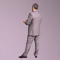 Man In Gray Suit And Light Blue Tie Clapping