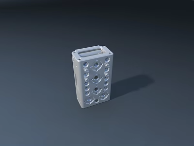 Durable Metal Hardware Bracket With Multiple Holes And Handle For Industrial Applications 3d model