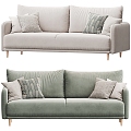 Fabric double sofa 3d model