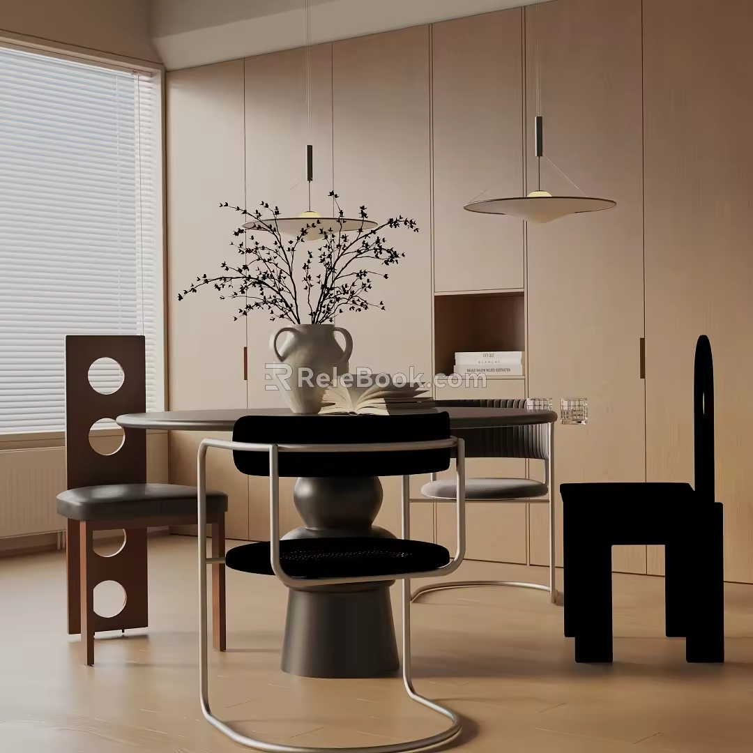 Modern table combination 3d model