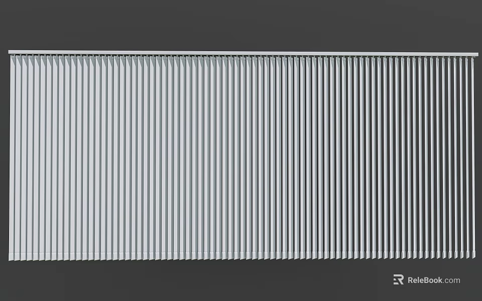 Stylish Silver Venetian Blinds With Vertical Slats For Modern Home Windows 3d model 
