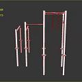 White Metal Fitness Equipment Set With Pull Up Bars And Gymnastic Rings