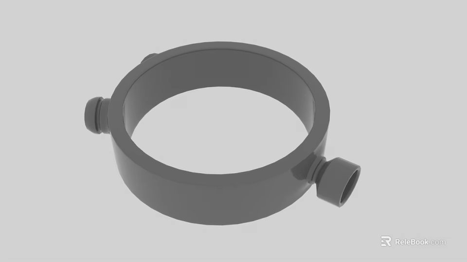 Modern Gray Circular Accessory Decoration Set with Protruding Parts and Smooth Surface 3d model 