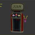 Retro Style Kitchen Appliance In Red Black With JUAN Screen Control Buttons And Handle