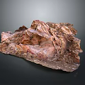 Natural Rocky Landscape Showcasing Irregular Reddish Brown Layered Textured Rock Formation In Natural Environment