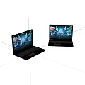 Two High Performance Gaming Laptops Featuring Vibrant Displays And RGB Keyboards With Dynamic Screen Content