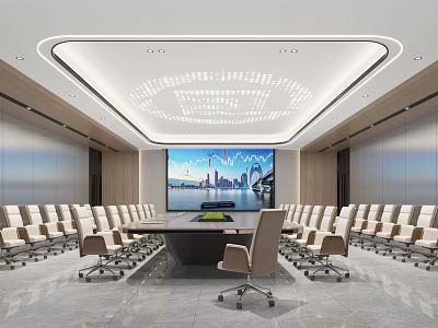 Modern Conference Room Large Conference Room 3d model