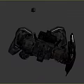 Sci Fi Mecha Robot Character In Black Armor With Shield And Mechanical Design