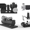 Various Modern Industrial Equipment Including Pumps Motors Compressors And Mechanical Machinery