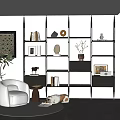 Bookshelf Minimalist Bookshelf Storage Rack 3d model