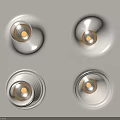 Modern Recessed Ceiling Lights with White Trim and Warm Yellow Glow Design