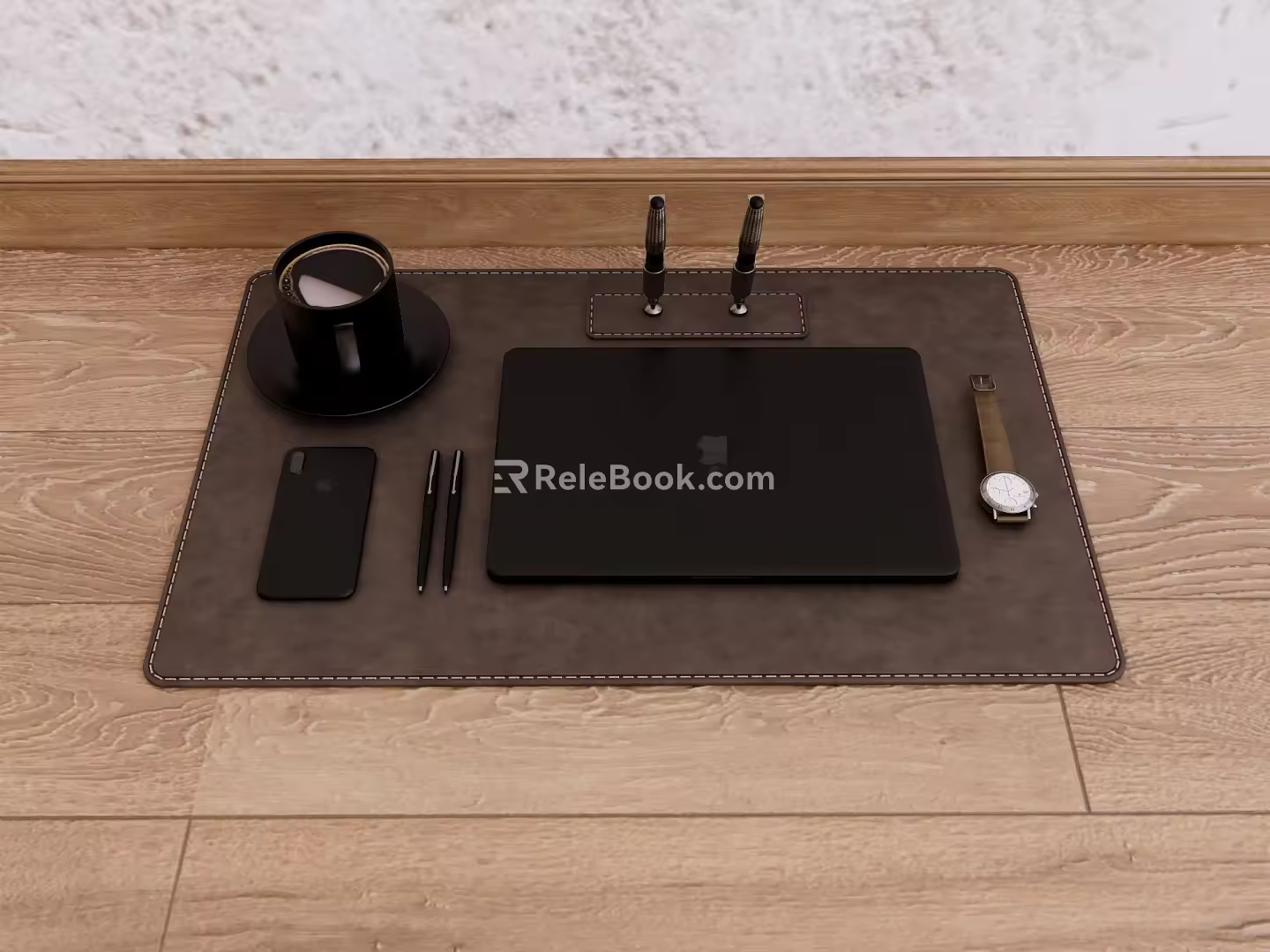 Laptop Mobile Phone Apple Notebook Apple Mobile Phone Office Combination 3d model