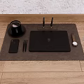Laptop Mobile Phone Apple Notebook Apple Mobile Phone Office Combination 3d model